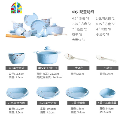 陶瓷 樱之魅影家用碗碟套装明火煲汤锅炖锅简约菜盘餐具碗筷 FENGHOU 8英寸露珠晶典汤碗2件套(樱之魅影-粉)