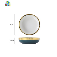 北欧风格碗碟套装网红ins情侣碗盘组合家用饭碗汤碗创意西餐餐具 FENGHOU 祖母绿9寸深盘