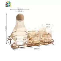 冷水壶玻璃套装可高温北欧凉水壶水杯家用套装创意水具果汁壶扎壶 FENGHOU