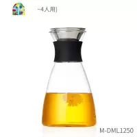 玻璃凉水壶家用可高温水瓶套装玻璃茶壶大容量果汁冷水壶 FENGHOU 1250ml(2~4人用)