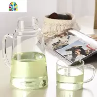 果汁瓶家用可高温冰箱晾开水扎杯套装透明凉水壶冷水壶 FENGHOU 一壶2杯