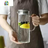 夏季无铅玻璃凉白开水壶防爆耐热加厚家用冰箱冷水壶大量杯子套装 FENGHOU 方把手三角壶1.6L凉水壶