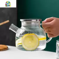 北欧风格冷水壶玻璃水壶家用可高温开水杯耐热防爆扎壶套装凉水壶 FENGHOU 1000ML灵韵壶