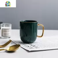 陶瓷冷水壶北欧ins轻奢风创意复古家用凉水壶水杯具下午茶杯套装 FENGHOU 圆杯送勺