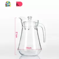 冷水壶玻璃家用凉水杯耐热大容量可高温加厚扎壶啤酒壶果汁壶饮料 FENGHOU 1.1升条子壶可放冰箱侧门凉水壶