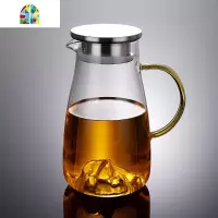 创意玻璃冷水壶套装加厚耐热防爆泡茶壶家用扎壶果汁壶凉水壶水杯 FENGHOU 高山壶[1600ML]+6杯+茶盘
