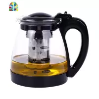 新款玻璃有刻度冷水壶家用1800ml大容量不锈钢滤网泡茶壶 FENGHOU JY320绿色2000ml凉水壶