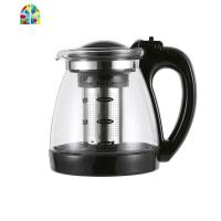 夏季家用透明玻璃冷水壶凉水壶泡茶壶花茶壶带刻度滤格1.8L FENGHOU 1.8L蓝色冷水壶矮胖款