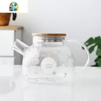 日式耐热过滤玻璃冷水壶套装大容量家用防爆泡茶壶凉白开水壶杯子 FENGHOU 春意之林(小凉水壶)