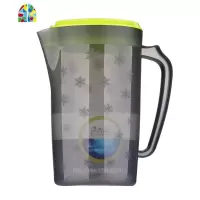 贝合耐热冷水壶大容量塑料凉水壶家用果汁扎壶韩式创意凉水杯套装 FENGHOU 粉红色(2200ML)+3杯子