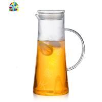 耐热防爆大容量开水瓶玻璃壶加厚晾热水扎杯凉水壶 FENGHOU 1500ml玻璃盖款[梯形水壶]