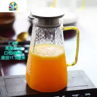高硼硅玻璃水壶耐热防爆家用日式加厚锤纹冷水壶玻璃茶壶号大容量 FENGHOU 1.7升锤纹水壶凉水壶