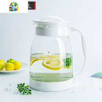 浸泡水瓶凉水壶北欧风大容量超大玻璃可高温宿舍装热水的白开水壶 FENGHOU 黑色2800ml+4个150ml水杯