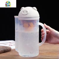 北欧风格凉水杯家用客厅冷水壶套装大容量可爱塑料茶壶套装可高温 FENGHOU 小猪凉水壶[单壶]