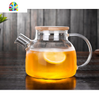 加厚玻璃凉水壶耐热防爆冷水壶大容量简约透明大扎壶家用茶壶套装 FENGHOU 1.6升壶+4星雅杯+托盘运费险