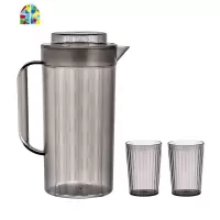 冷水壶家用客厅大容量塑料茶壶水杯套装北欧凉水壶可放冰箱果汁壶 FENGHOU