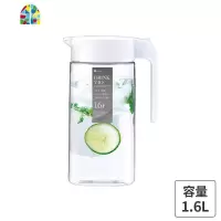 冷水壶扎壶凉水杯家用凉茶壶柠檬水壶可高温凉白开水壶 FENGHOU 白色1.6L凉水壶