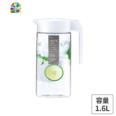 冷水壶扎壶凉水杯家用凉茶壶柠檬水壶可高温凉白开水壶 FENGHOU 白色1.6L凉水壶