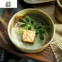 日式手工粗陶窑变釉餐具套装复古风碗碟套装碗盘碟子家用日式餐具 FENGHOU 窑变釉长方盘