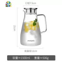 家用冷水壶玻璃耐热高温凉白开水杯扎壶防爆大容量透明水瓶 FENGHOU 八角壶单壶凉水壶