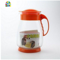 大容量加厚耐热可高温大家庭用玻璃冷水壶凉白开水装凉水过滤茶壶 FENGHOU 2000ML橙色11件套凉水壶
