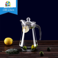 玻璃冷水壶凉水壶玻璃凉水杯家用餐厅大容量夏季套装茶壶套装装水 FENGHOU 八角壶+2个杯子