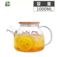 日式大容量玻璃冷水壶套装家用加厚凉水茶壶耐热高温水杯水具套装 FENGHOU 1600ml冷水壶凉水壶