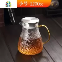耐热冷水壶家用玻璃水壶凉水壶可高温大容量杯水杯凉茶壶扎壶套装 FENGHOU 1600cc+2个冰块杯