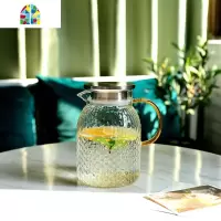 冷水壶套装水杯家用北欧凉水壶玻璃可高温凉水杯大容量凉白开水壶 FENGHOU 米粒壶1.9升