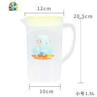 大容量冷水壶塑料酒吧扎壶家用凉水杯套装果汁凉水壶茶水大号壶 FENGHOU B款黑色大号2.6L+杯子