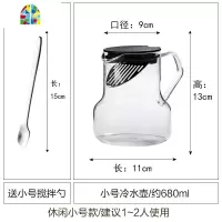 玻璃凉白开水冷水壶可高温家用煮花茶水壶套装耐热防爆大容量扎壶 FENGHOU 中壶/1500ml/建议4~5人使用凉水壶