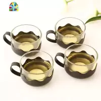 用泡茶壶玻璃可高温泡花茶壶过滤网冷水壶水杯套装 FENGHOU 1800ML花茶壶+四只莲花杯凉水壶
