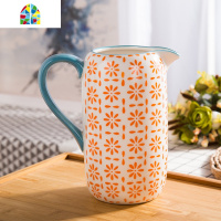 田园风陶瓷冷水壶可高温凉水壶大容量水具奶壶插花瓶摆件 FENGHOU 欢乐瓢虫冷水壶