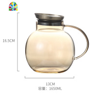 北欧玻璃凉白开水壶大容量可高温家用套装创意果汁扎壶柠檬冷水瓶 FENGHOU 玻璃杯≈400ml凉水壶