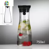 玻璃冷水壶北欧家用冰箱果汁冷饮杯耐热高温防爆大凉白开水瓶 FENGHOU 750ml(送壶刷)+2只双层杯凉水壶