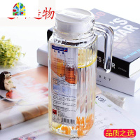 夏季耐热凉水壶透明水具套装家用可高温放冷开水的壶玻璃带杯子厚 FENGHOU 1.6L迪瓦利壶