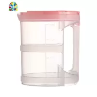 可高温家用冷水壶大容量塑料冷水杯果汁壶扎壶凉水壶凉水杯凉茶壶 FENGHOU 圆形水壶-蓝色