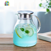 冷水壶玻璃耐热可高温杯套装大容量扎壶杯透明防爆水壶家用凉水壶 FENGHOU 海泉壶1900ML