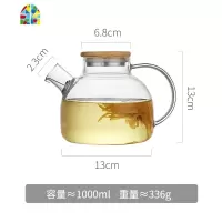 日式锤纹玻璃冷水壶耐热防爆凉水杯家用可高温凉白开水壶水具套装 FENGHOU 1L单壶+2杯+底座+蜡烛+茶盘凉水壶