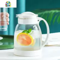 凉水壶套装 玻璃水壶扎壶 可高温冷水壶耐热防爆 大容量茶壶家用 FENGHOU 鸭嘴壶配6只八角杯