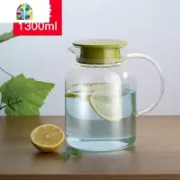 冷水壶玻璃可高温凉水壶家用凉杯防爆大容量茶壶扎壶装凉白开水壶 FENGHOU 不锈钢盖1800ML(单壶)