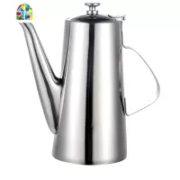 特厚不锈钢冷水壶咖啡壶大容量泡茶壶饭店餐厅家用凉水壶大茶壶 FENGHOU 加厚短嘴2L