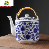 超大容量景德镇陶瓷水壶套装可高温家用防爆凉水壶青花冷水壶大号 FENGHOU 2.0升清香玫瑰送壶绳壶刷滤网
