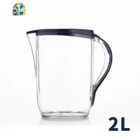 塑料冷水壶大容量凉水壶果汁壶加厚装水壶家用茶水壶夏季扎壶2L3L FENGHOU 2L酒红色