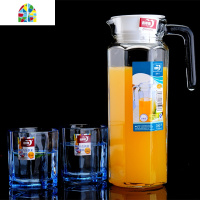 耐热玻璃凉水壶水杯啤酒家用茶杯办公杯子玻璃杯套装定制壶女士杯 FENGHOU 单只A壶1100毫升(承受温度60度)