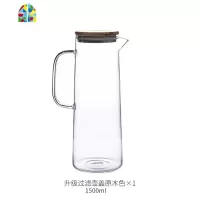 封后冷水壶玻璃可高温日式家用凉白开水瓶冷水杯套装北欧大容量凉水壶 升级白盖冷水壶(1.4L)+6杯(330ml)+(送长
