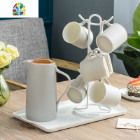 陶瓷冷水壶水杯套装北欧创意家用客厅马克杯简约大容量可高温茶具 FENGHOU 绿壶凉水壶