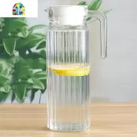 冷水壶玻璃凉水壶瓶大容量泡茶壶家用耐热凉白开鸭嘴壶水杯套装 FENGHOU 1白茶壶+4只高直身杯