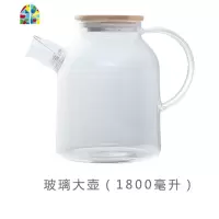创意可高温玻璃冷水壶套装家用水杯泡柠檬花茶壶果汁壶凉白开水壶 FENGHOU 加热底座凉水壶