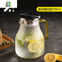 家用凉水壶玻璃可高温冰箱冷水壶超大容量玻璃水壶凉白开水杯套装 FENGHOU 冰川壶700ML